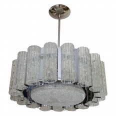 Polished nickel drum form pendant